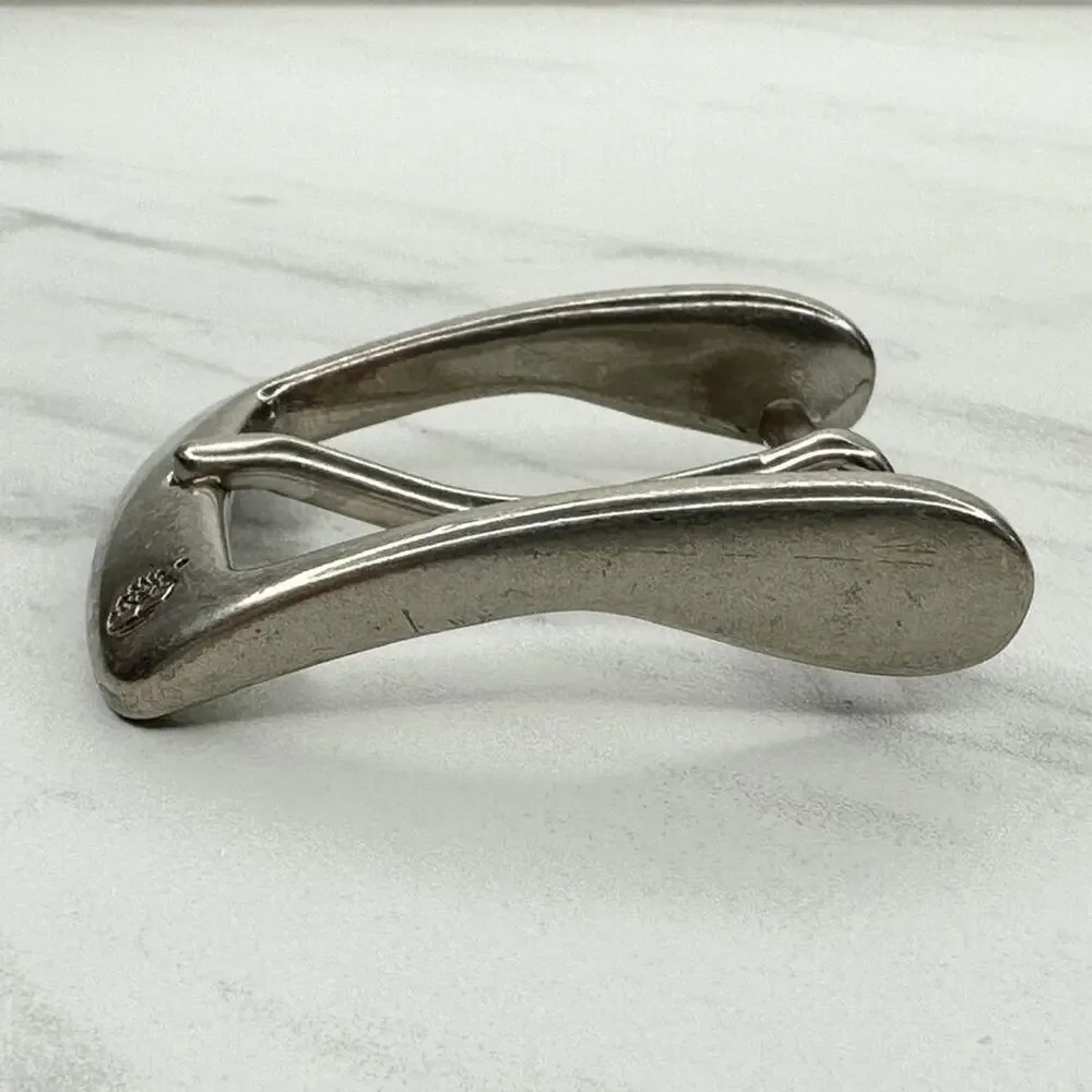 Timberland Silver Tone Simple Basic Belt Buckle
